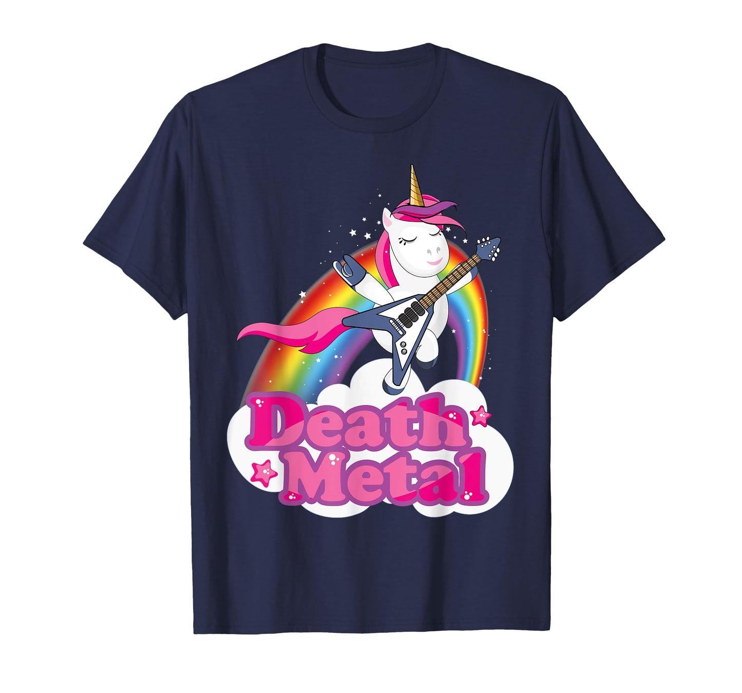 Cutte Heavy Metal Death Metal Unicorn T-Shirt