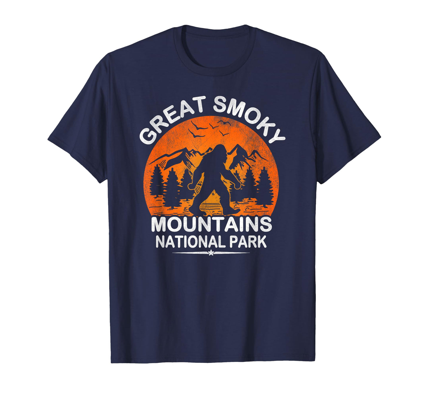 Great Smoky Mountains National Park Sunset Bigfoot Sasquatch T-Shirt