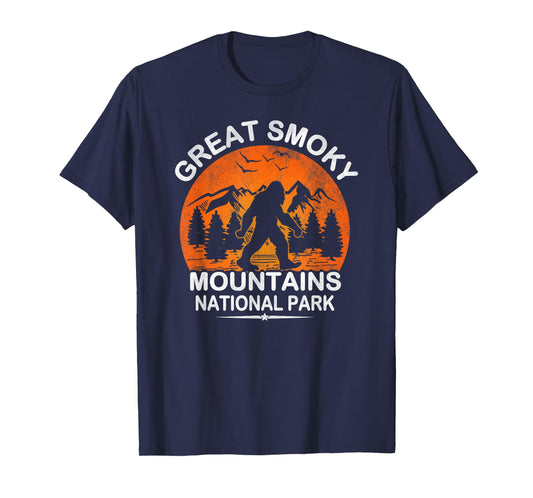 Great Smoky Mountains National Park Sunset Bigfoot Sasquatch T-Shirt