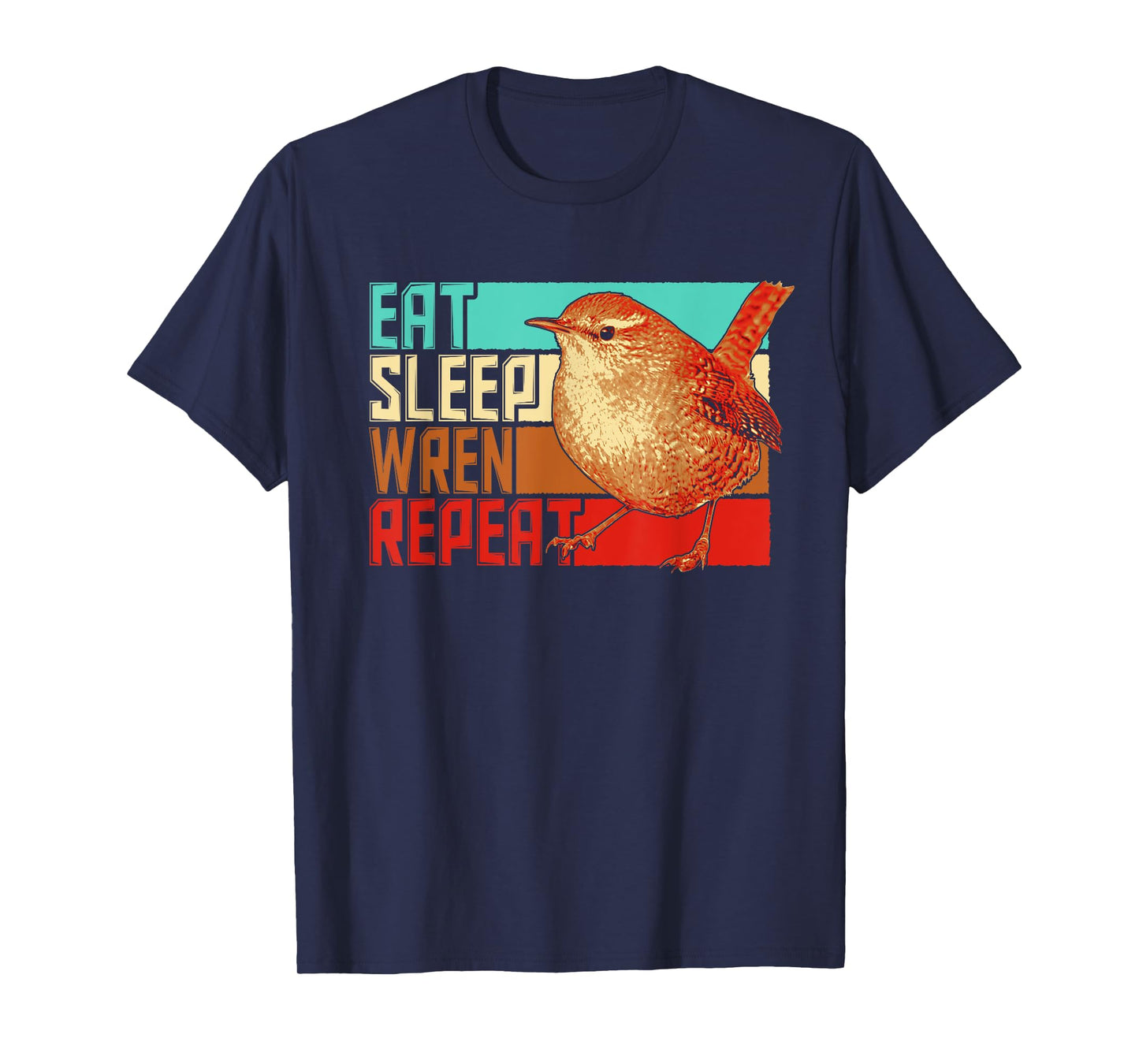 Vintage Eat Sleep Repeat Wren T-Shirt