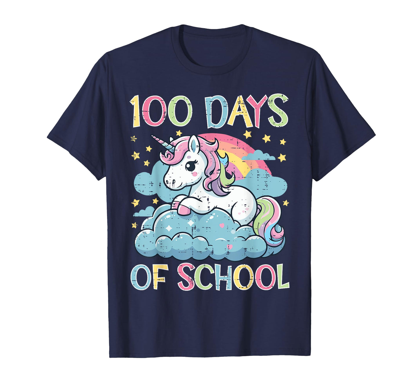 100 Days School Unicorn 100th Day Girls Kids Toddler Women T-Shirt