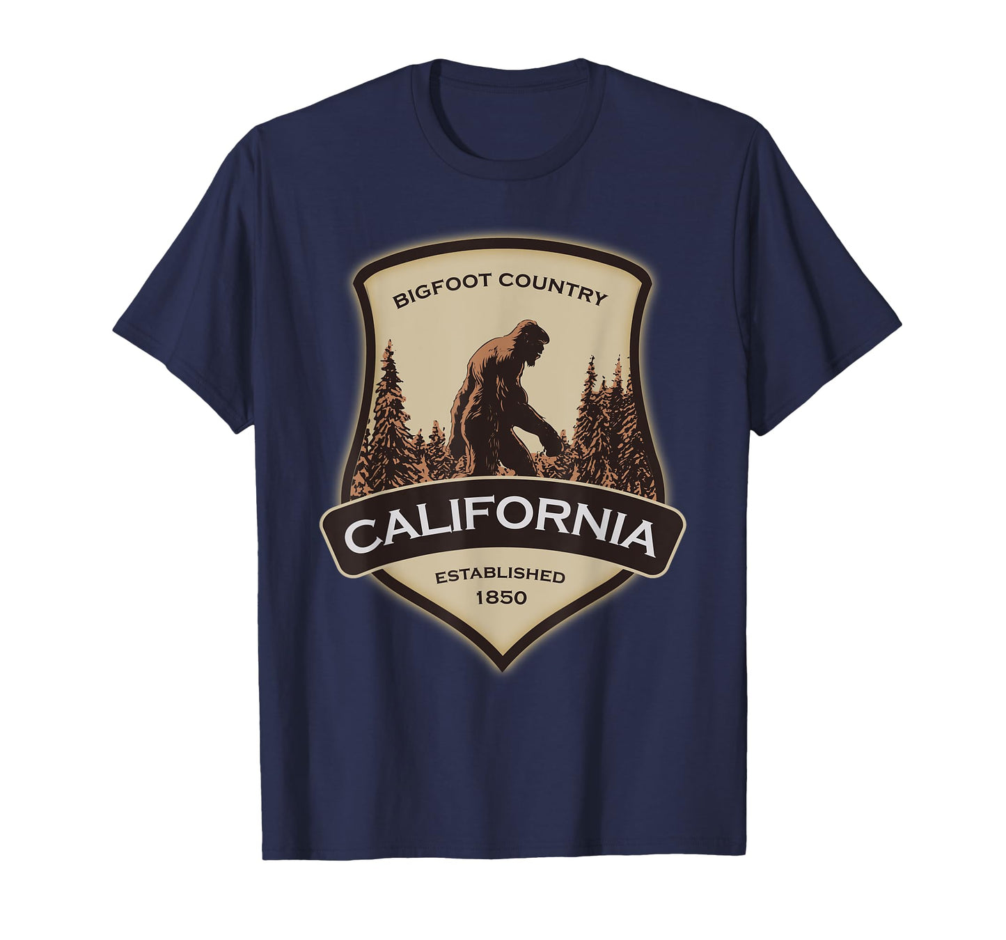 California and a Bigfoot, or a Sasquatch T-Shirt
