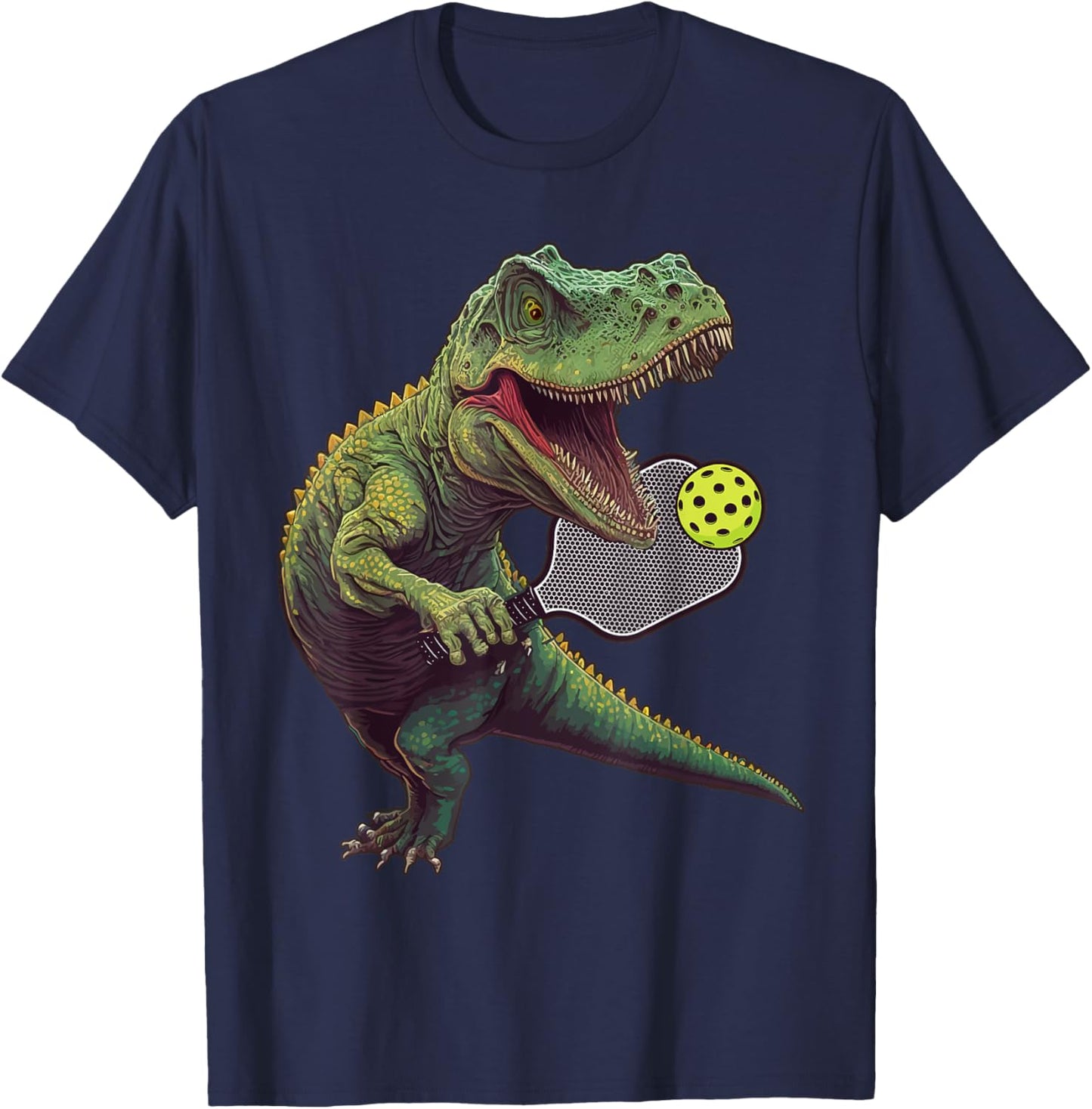 Funny Dinosaur Play Pickleball T-Shirt
