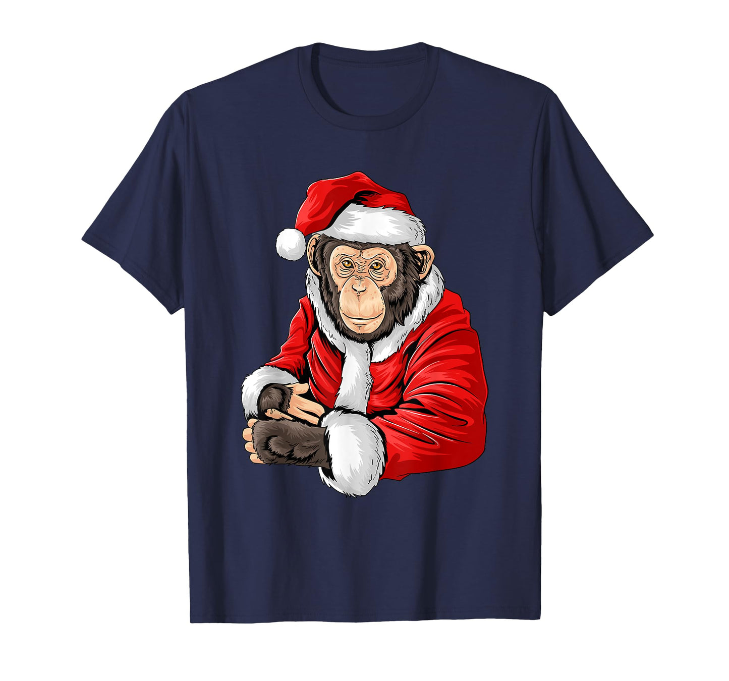 Monkey Santa Costume Christmas Pajama Cool Zoo Animal X-Mas T-Shirt