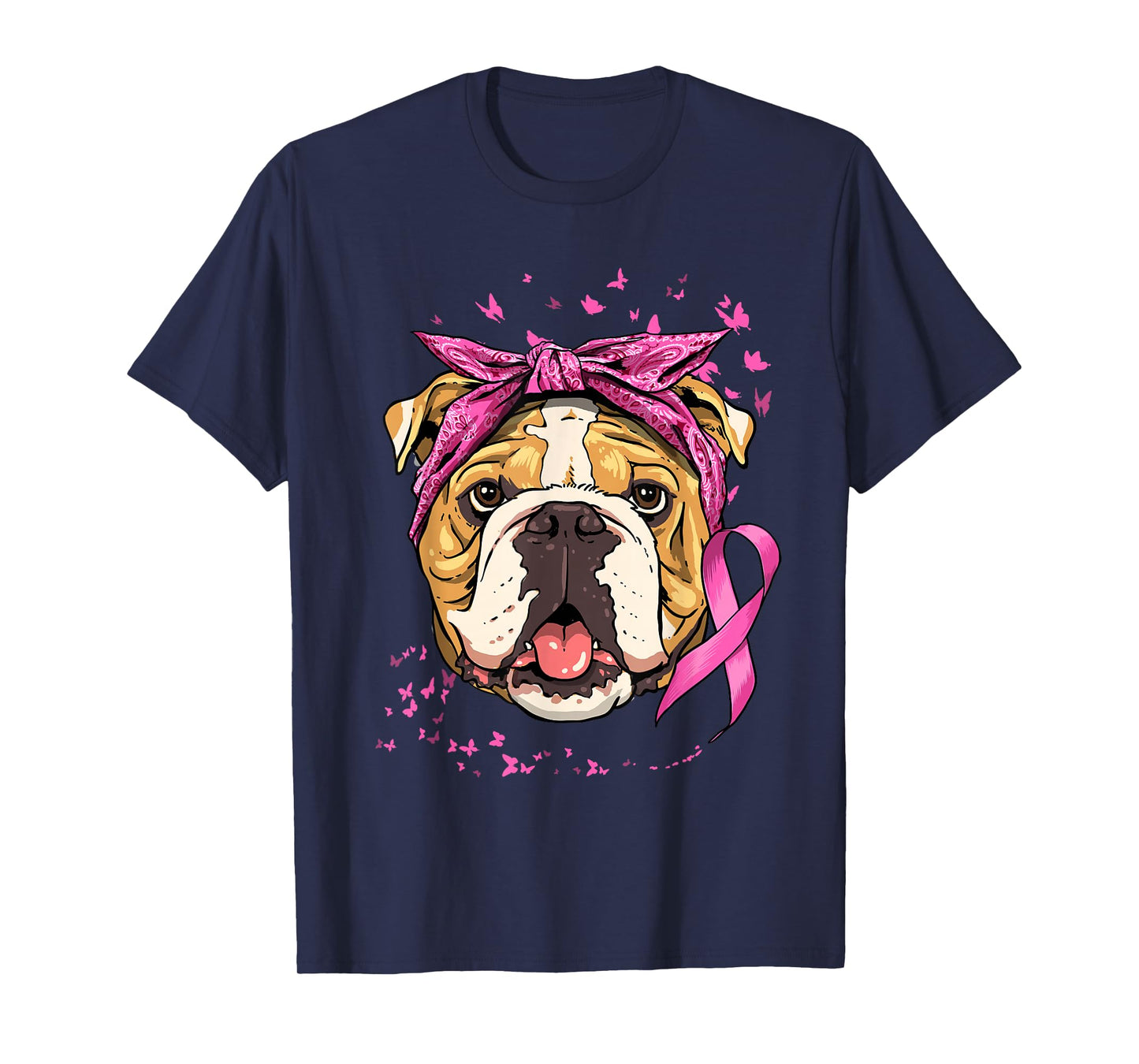 American bulldog Breast Cancer Awareness Cancer Survivors T-Shirt