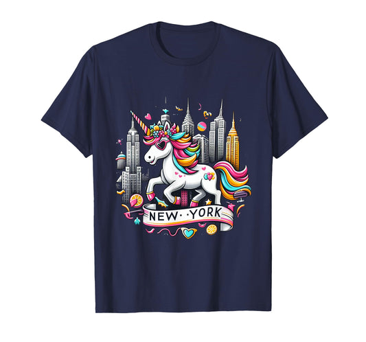 Unicorn New York NYC United States America Boys Girls Kids T-Shirt