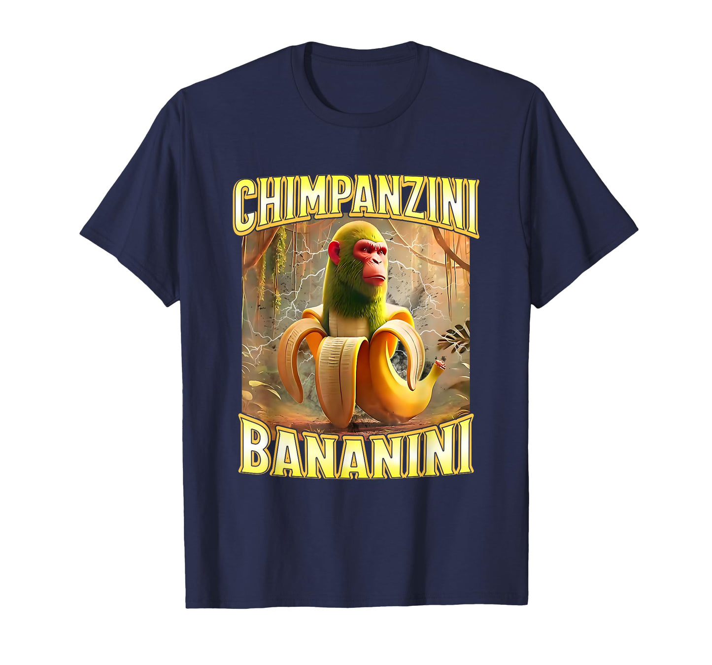 Chimpanzini Bananini Banana Monkey Meme - Italian Brainrot T-Shirt