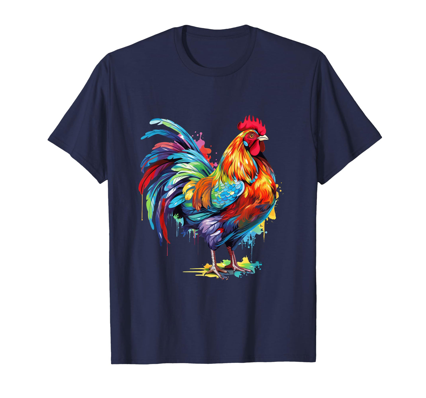 Colorful Rooster Chicken T-Shirt