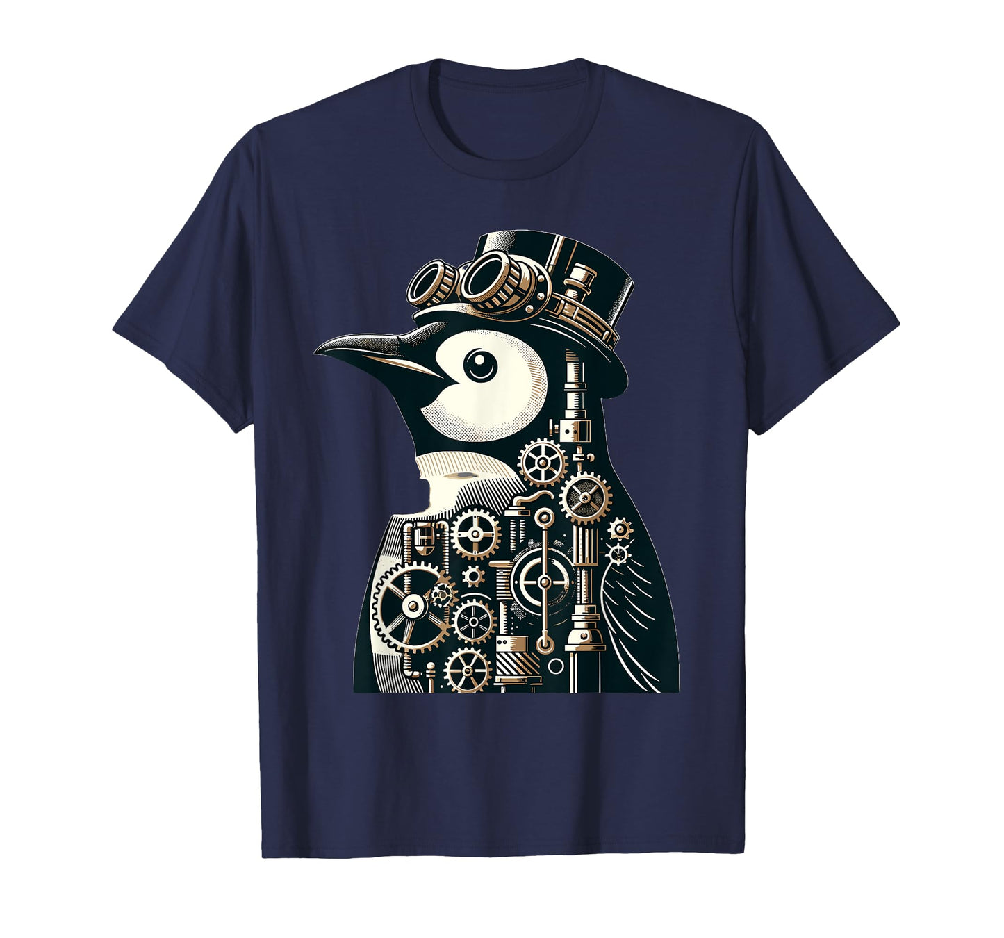 Cool Steampunk Aesthetic Penguin Lover Vintage Penguin T-Shirt