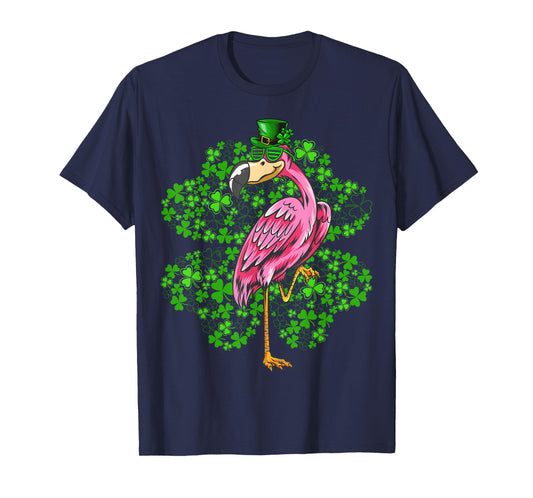 Flamingo Bird Lover Men Women Flamingo St Patrick's Day T-Shirt