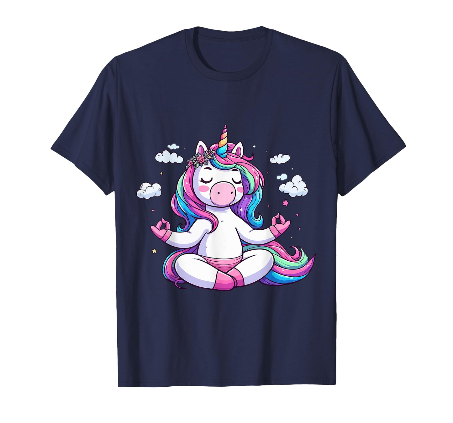 Meditation Unicorn Yoga Pose Relaxing Animal T-Shirt