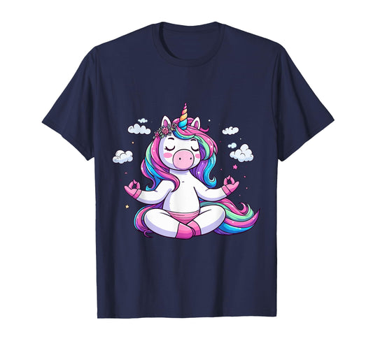 Meditation Unicorn Yoga Pose Relaxing Animal T-Shirt