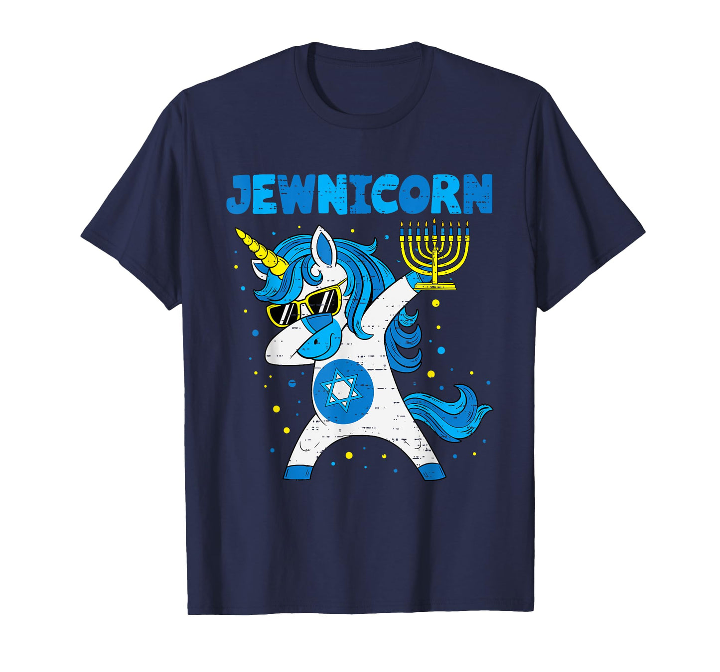 Jewnicorn Funny Jewish Unicorn Chanukah Hanukkah Girls Kids T-Shirt