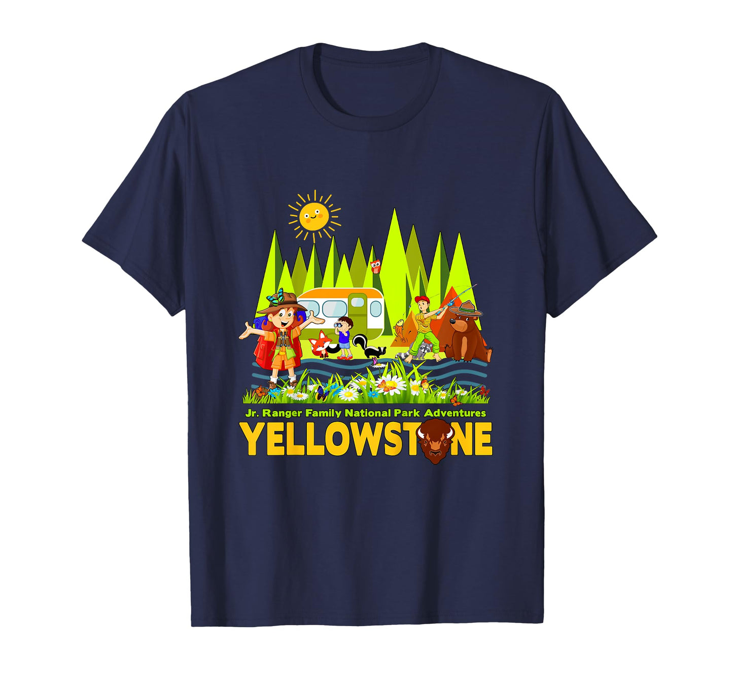Yellowstone Jr Ranger Family National Park Souvenir T-Shirt