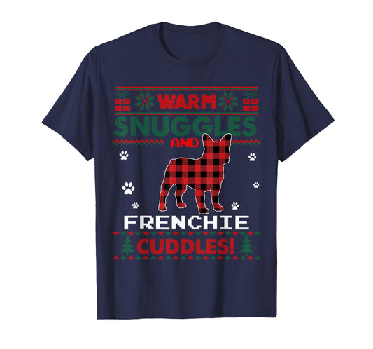 French Bulldog Christmas Pajama Shirt Ugly Christmas Sweater Men Women Kids T-Shirt