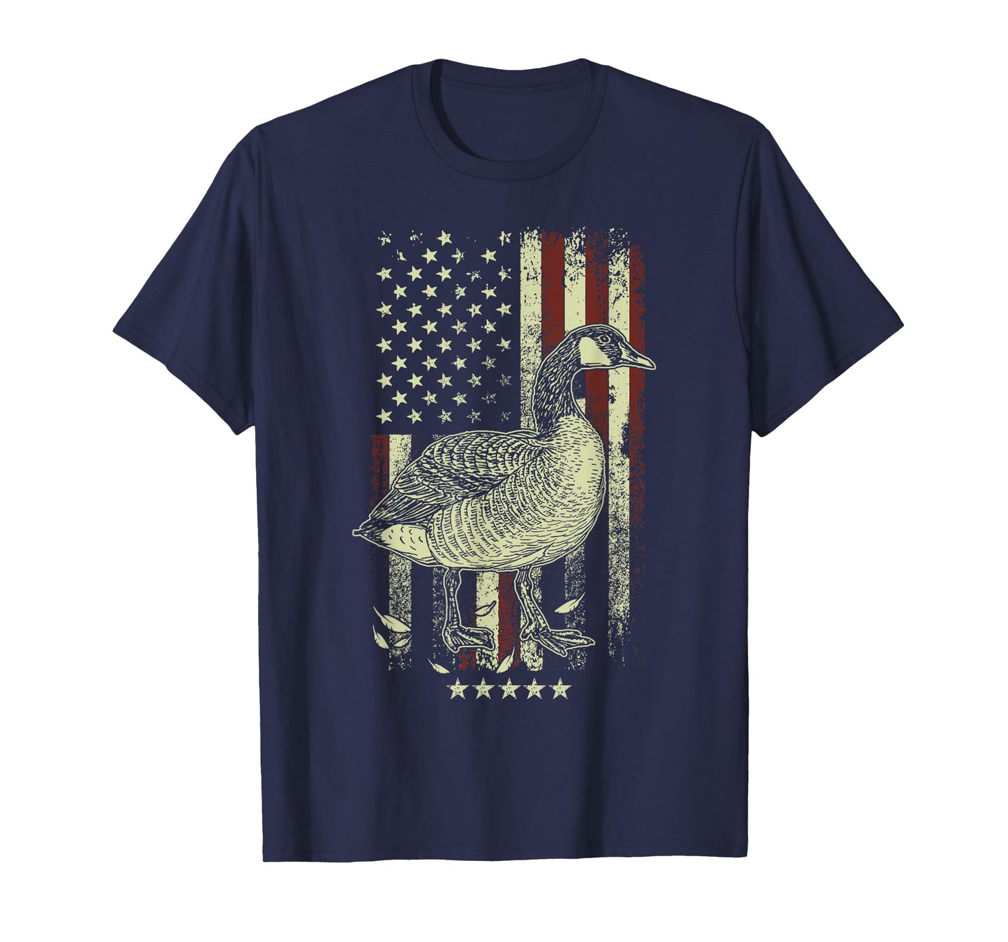 USA American Flag Hunters - Hunting Goose Bird Women Men T-Shirt