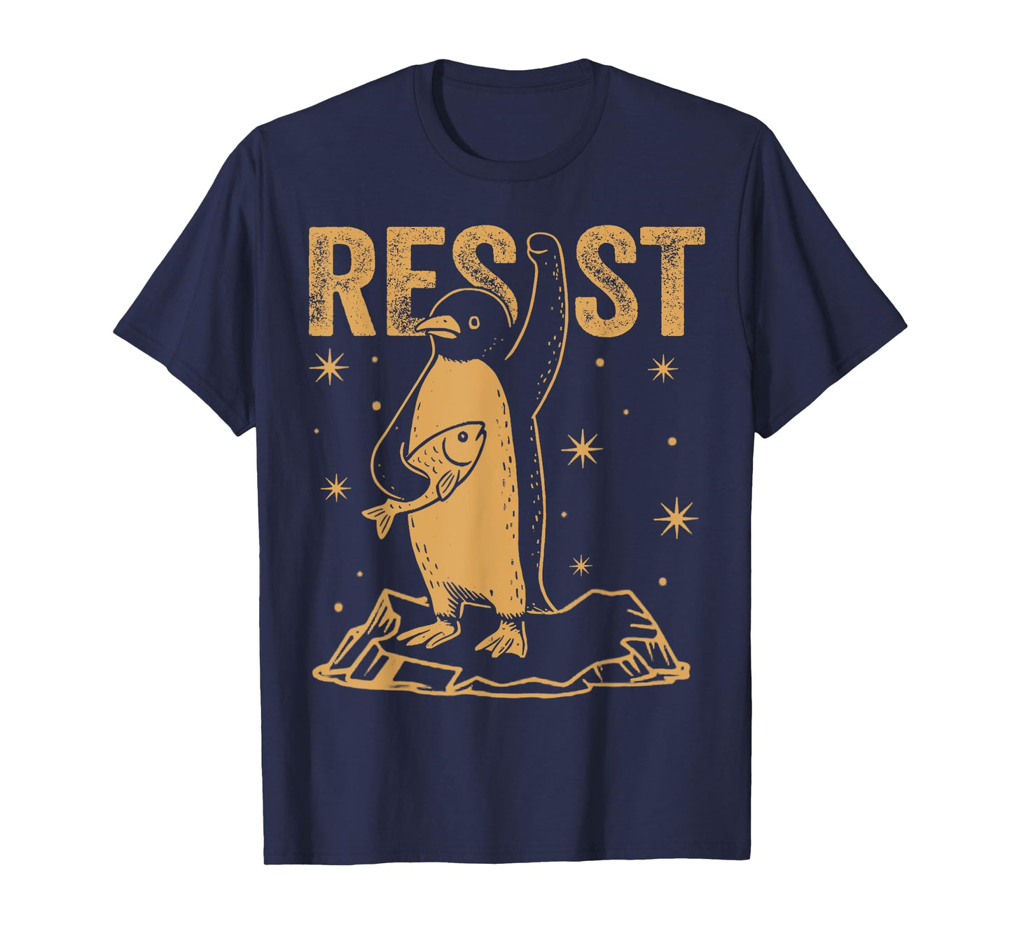 Resist Penguin Activism Graphic Design Funny T-Shirt