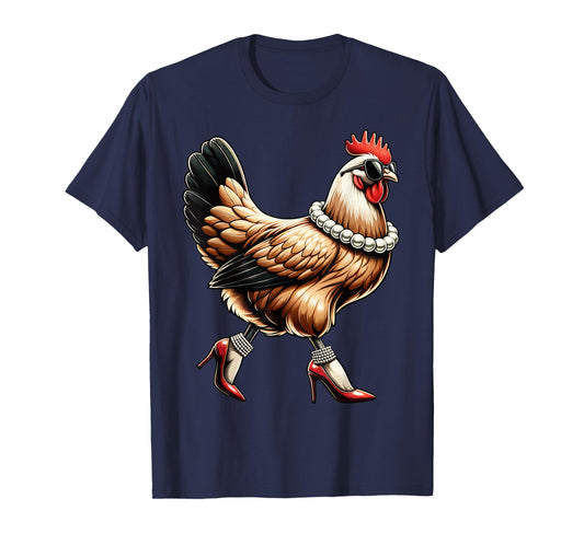 Chicken Funny Fried but Fabulous Graphic Women Chicken Lover T-Shirt