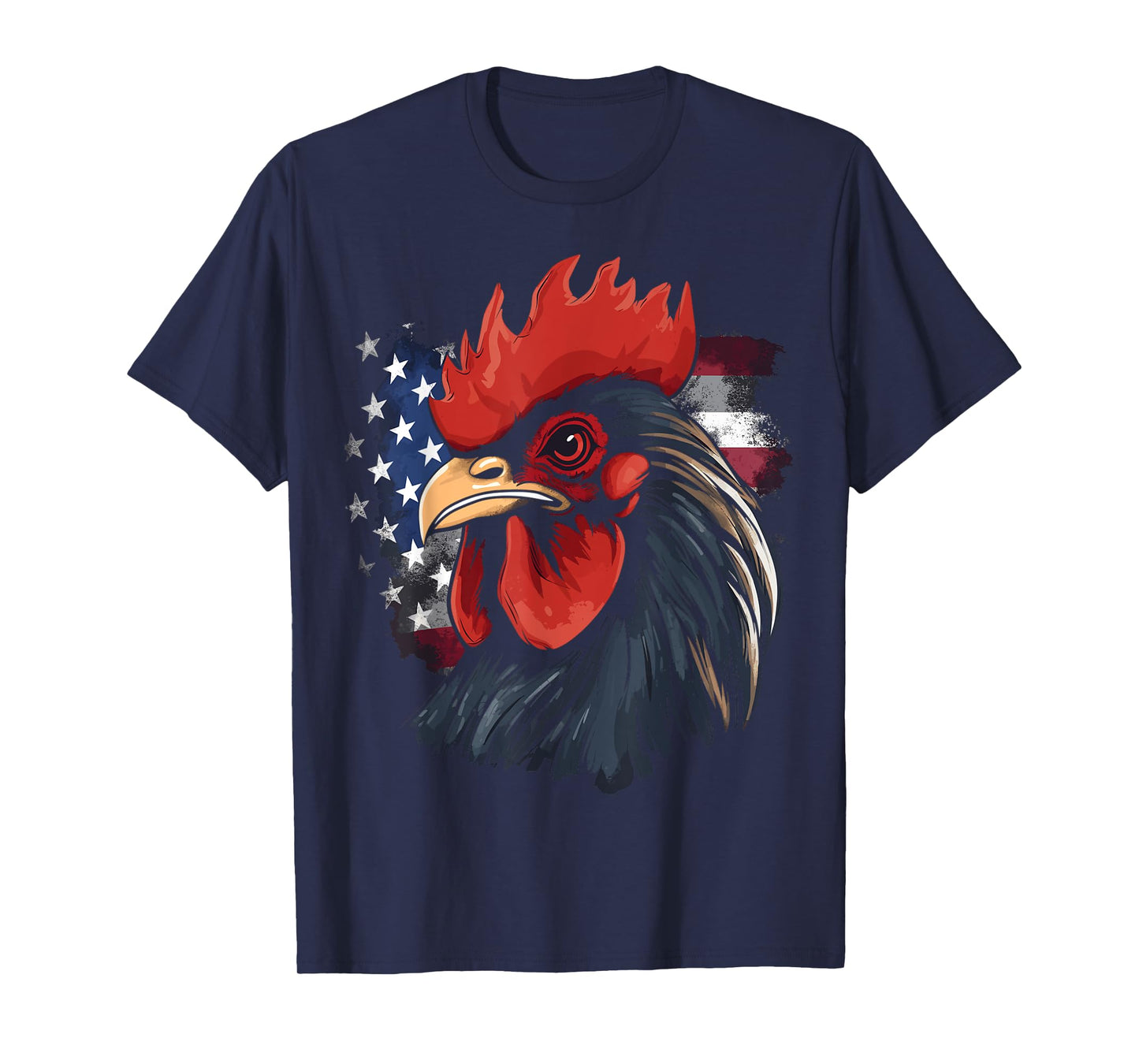 Chicken USA Flag design for Patriotic Farmer T-Shirt