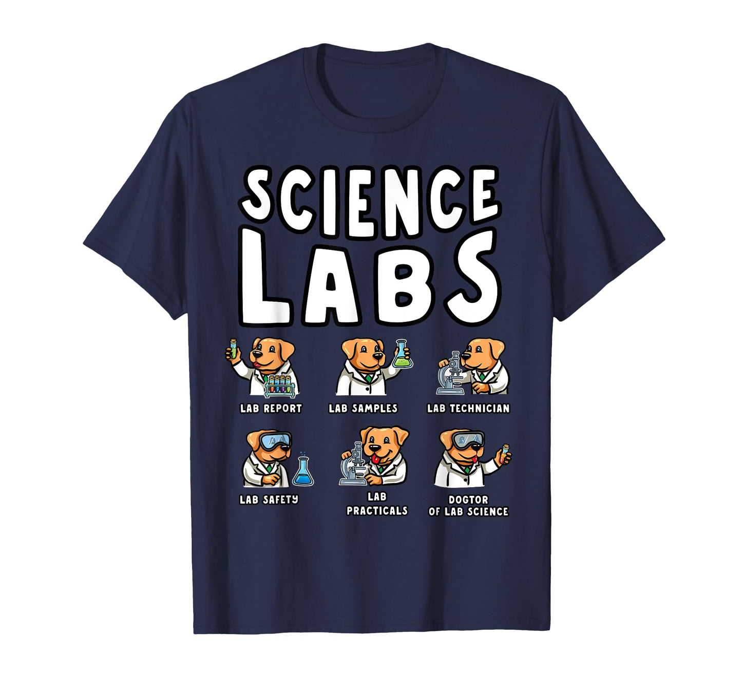 Labrador Retriever Science Labs Funny Dog Lover Teacher T-Shirt