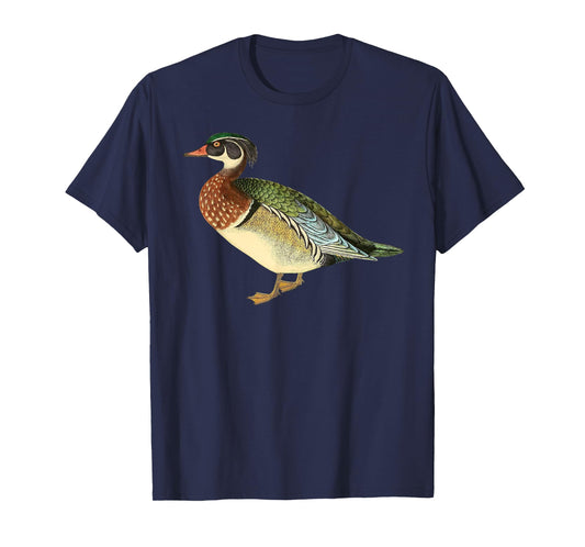 Duck T-shirt Cute Wood Duck Tee Vintage Duck Graphic T-Shirt
