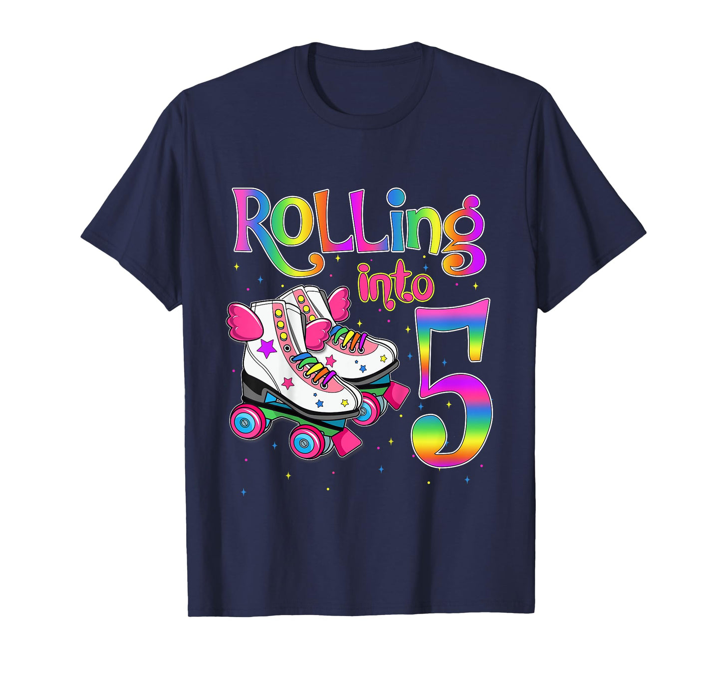 Rolling Into 5 years Let's Roll I'm Turning 5 Roller Skate T-Shirt