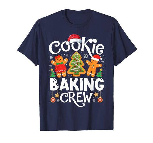 Cookie Baking Crew Cooking Lover Santa Xmas Gingerbread T-Shirt
