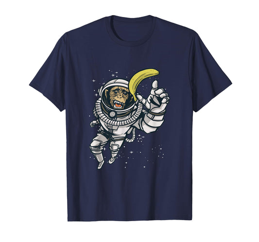 Funny Astronaut Monkey Chimpanzee Chimp Space Humor Meme T-Shirt