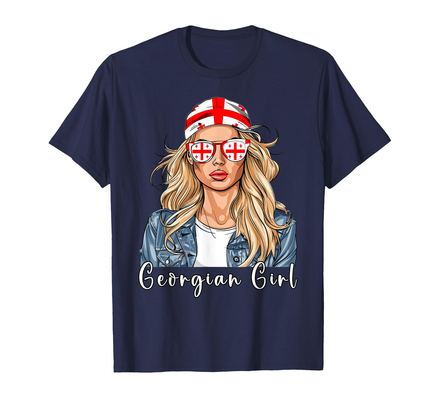 Georgian Flag Souvenirs Woman Girl Products Georgia T-Shirt
