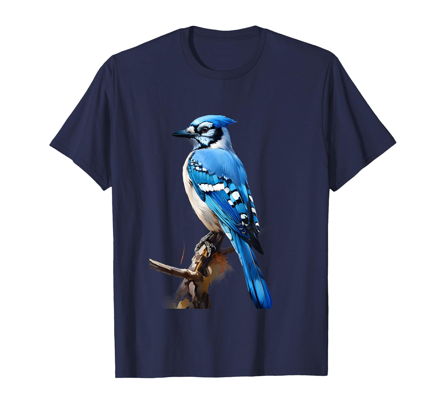 Realistic Blue Jay Gift on a Tree Branch T-Shirt