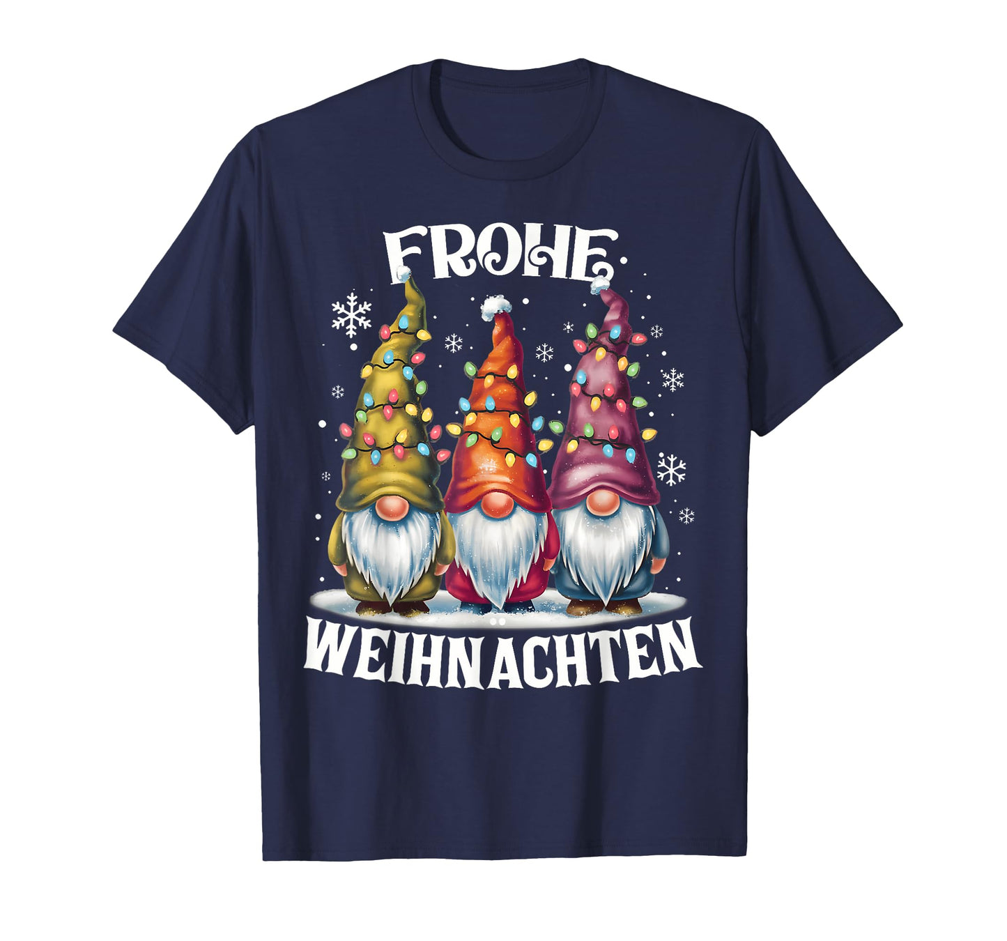 Frohe Weihnachten German Gnome Christmas Decorations Germany T-Shirt