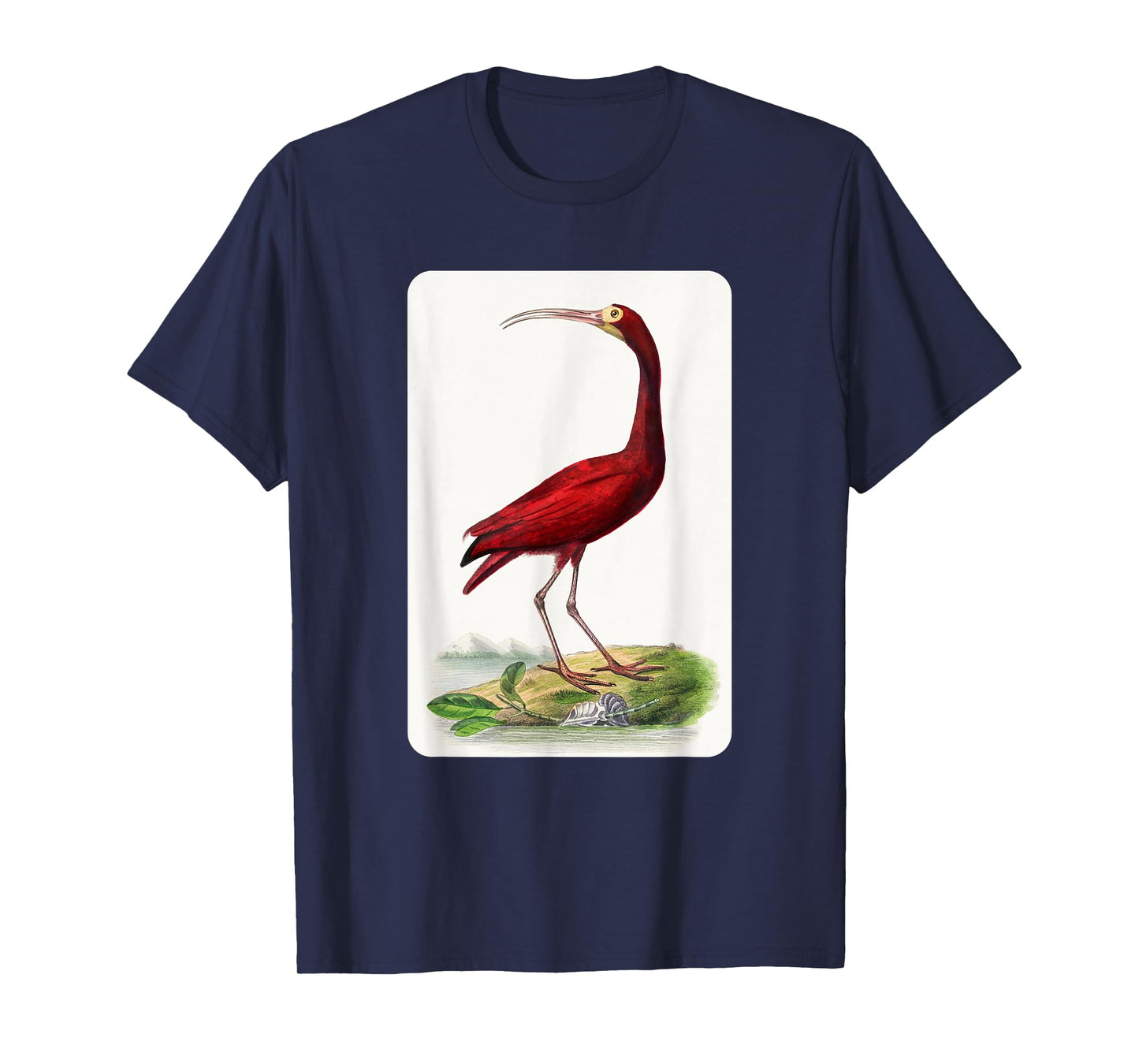 Vintage Scarlet Ibis Bird Illustration Animal Lover T-Shirt
