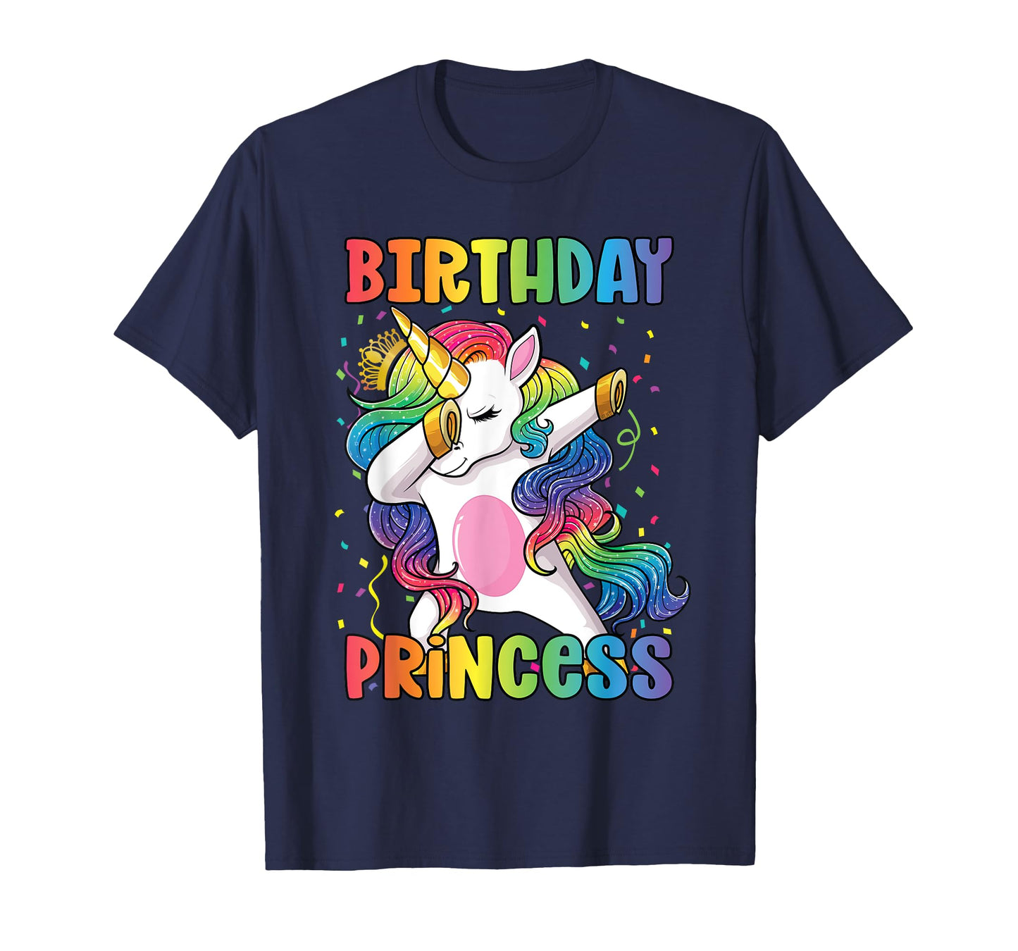 Birthday Princess Shirt Dabbing Unicorn Girl T-Shirt