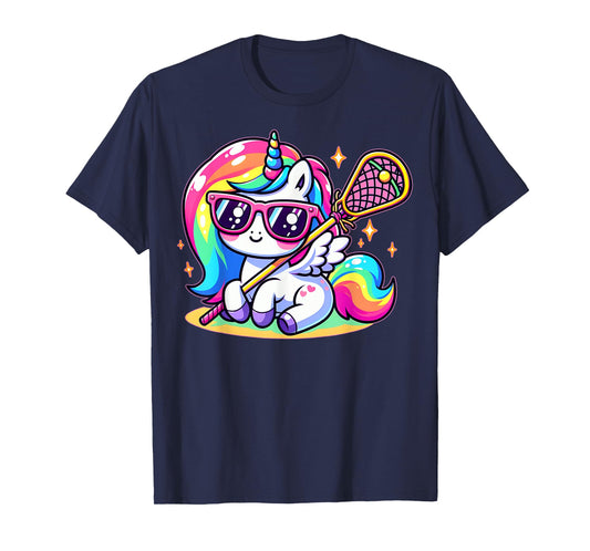 Funny Unicorn Lax Lacrosse Men Boys Girls Youth Teens Sports T-Shirt