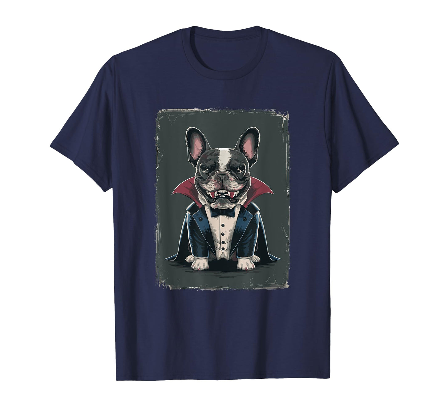 Halloween Vampire French Bulldog Frenchie T-Shirt for Men Women