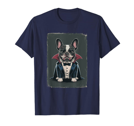Halloween Vampire French Bulldog Frenchie T-Shirt for Men Women