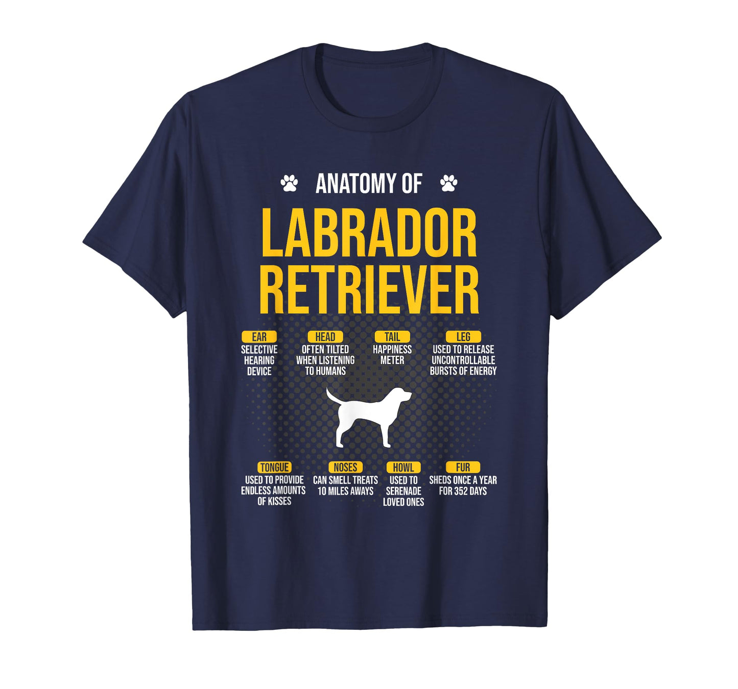 Anatomy Of Labrador Retriever Dog Lover T-Shirt