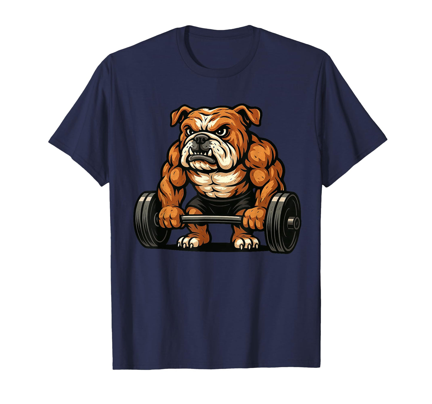 English Bulldog Weightlifting Bodybuilder Workout Gym Dog T-Shirt