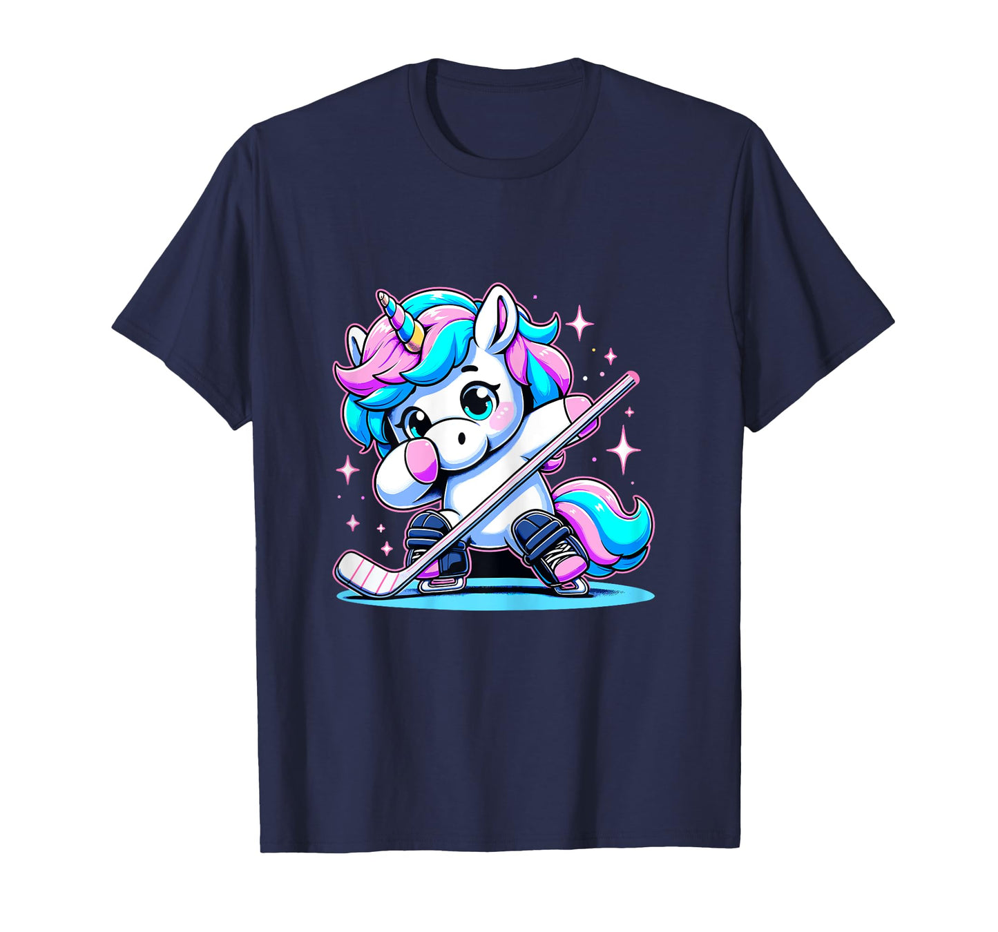Ice Hockey Unicorn Kawaii Ice Hockey Sister Mom T-Shirt