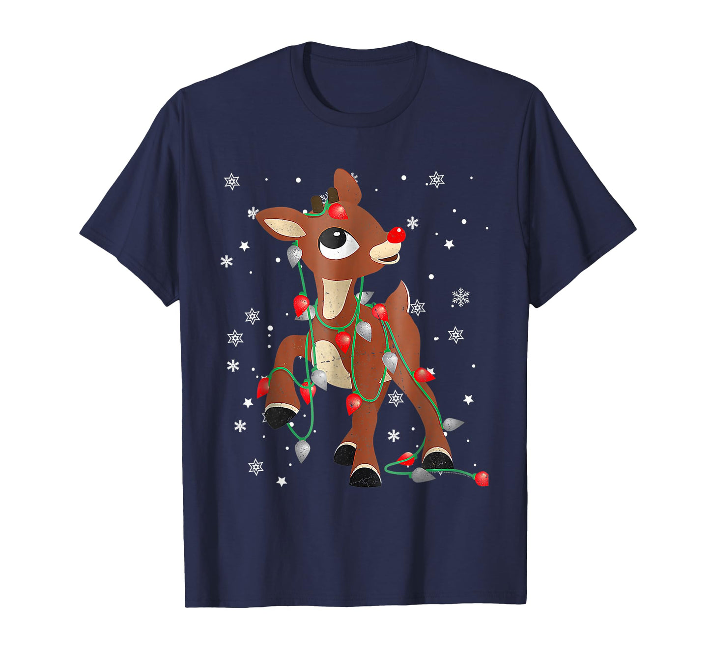 Cute Rudolph The Red Nose Reindeer For Kids And Christmas T-Shirt