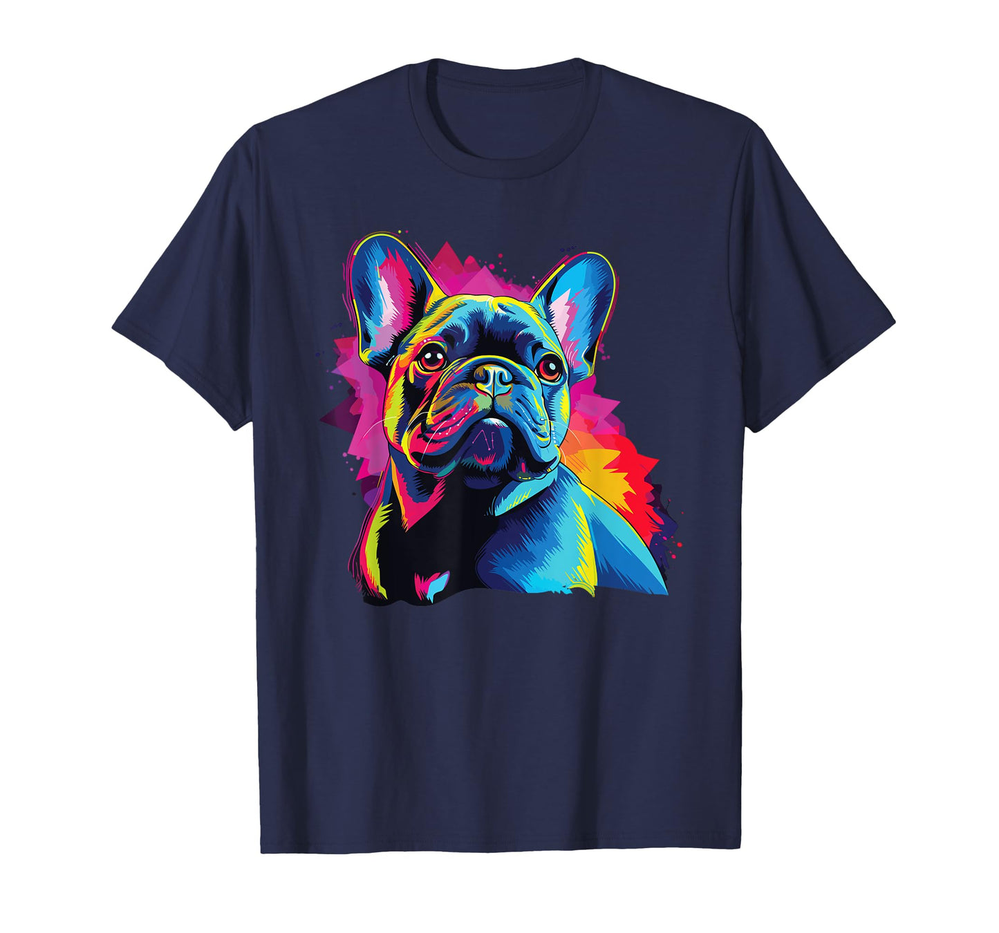 Watercolor Colorful French Bulldog Dogs T-Shirt