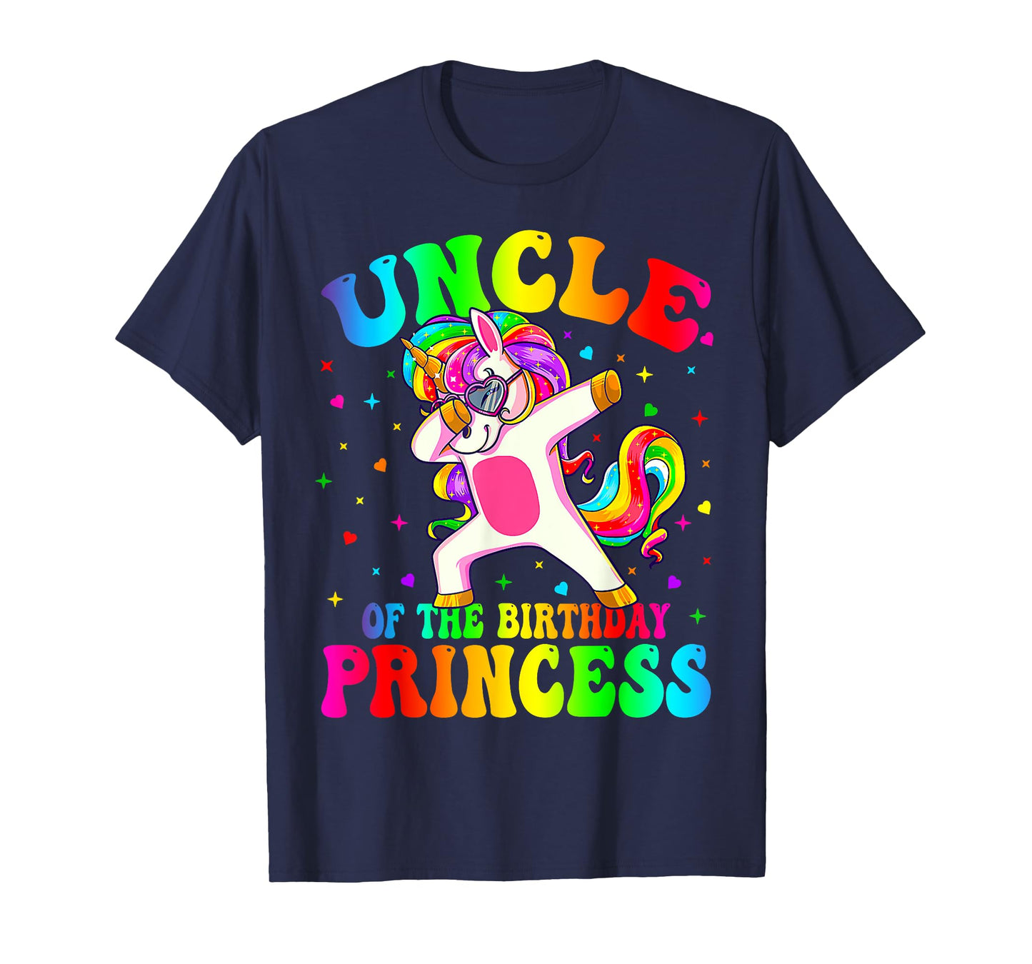 Uncle of the Birthday Princess Girl Dabbing Unicorn Mom T-Shirt