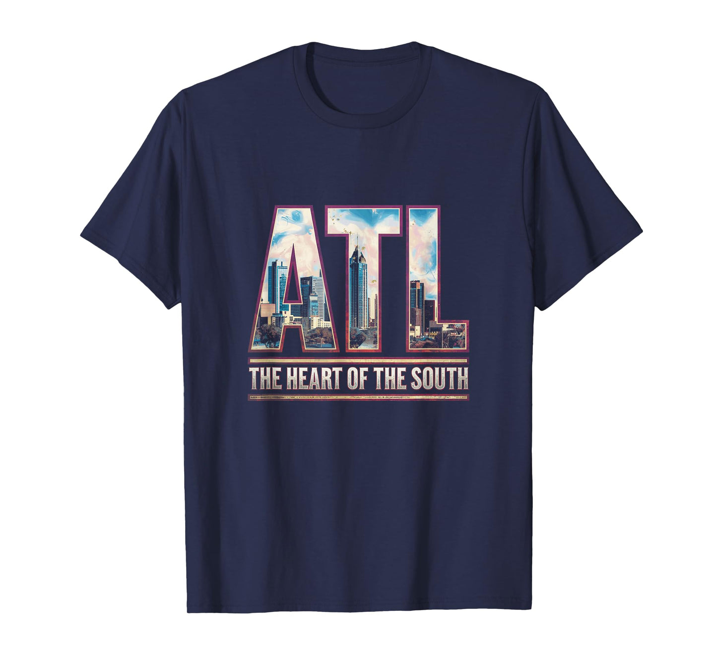 Atlanta ATL City Skyline Modern Art The Heart Of The South T-Shirt