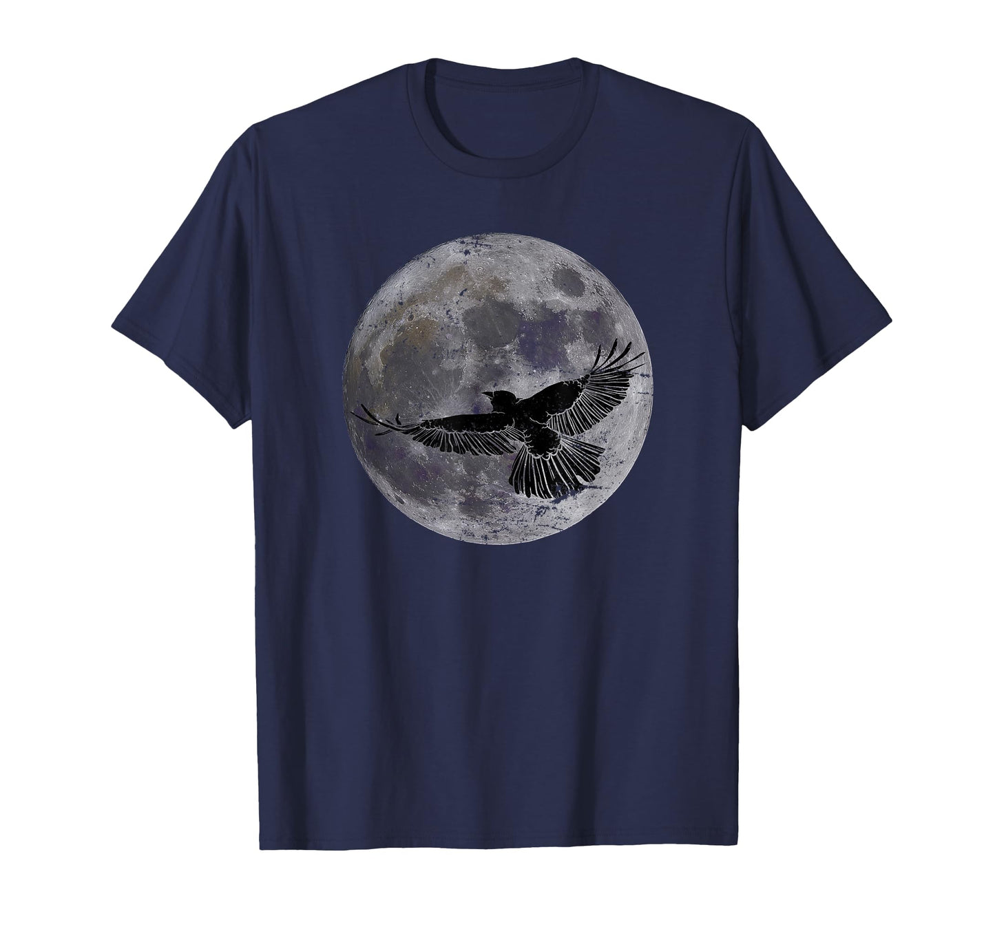Moon Crow Gift Halloween Night Scary Bird Raven T-Shirt