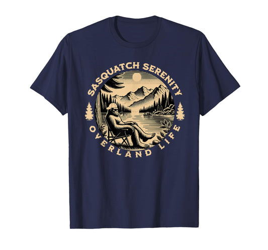 Sasquatch Serenity Overland Life Graphic T-Shirt, Small