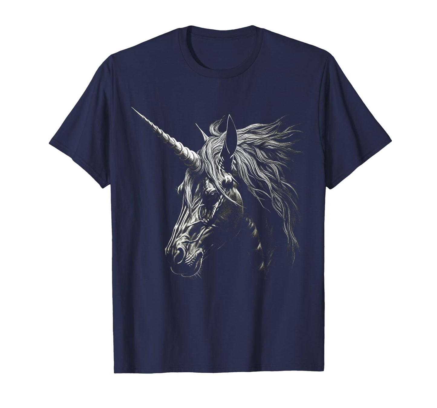 Unicorn Drawing Animal Love Face Art Graphic Unicorn T-Shirt