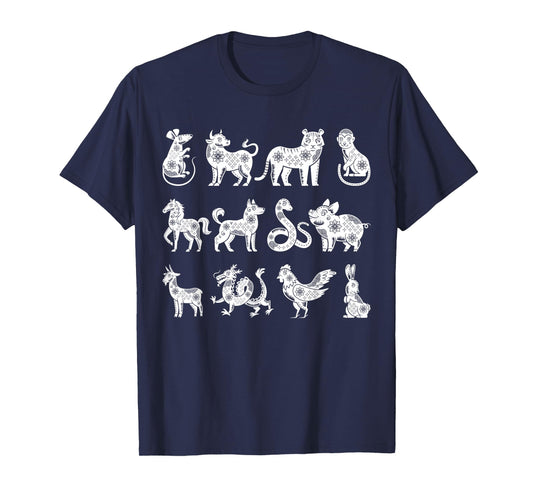 Chinese Zodiac Signs Lunar Chinese New Year T-Shirt