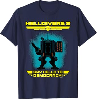 Helldivers 2 Sony Playstation Video Game Say Hello Democracy T-Shirt