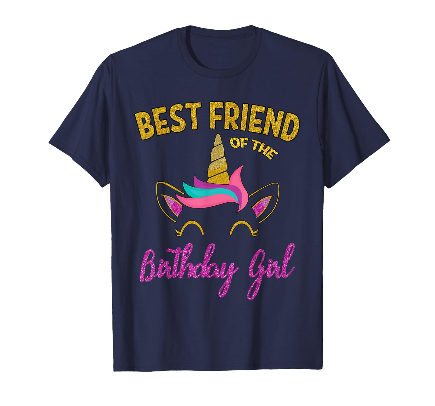 Best Friend of the Unicorn Birthday Girl T-Shirt Matching T-Shirt