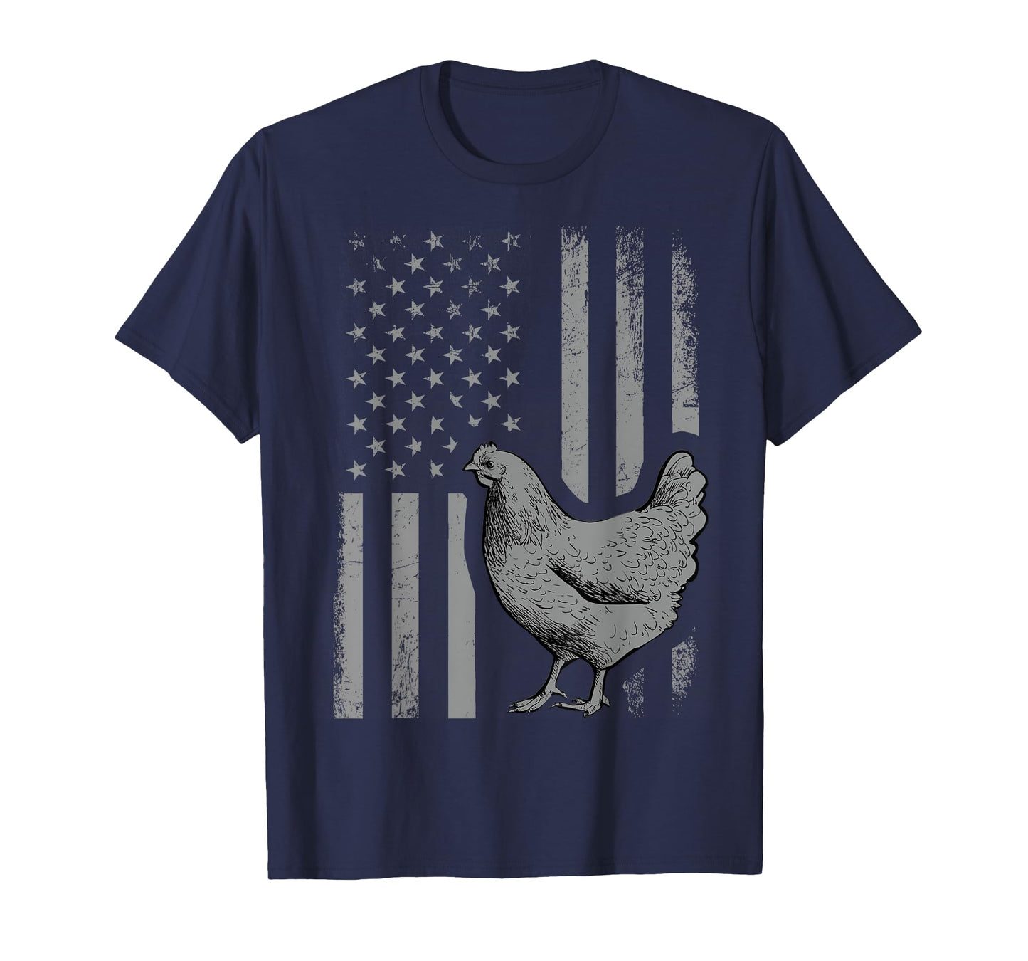 American Flag Chicken Lover Gift Patriotic Flag Gift Men T-Shirt